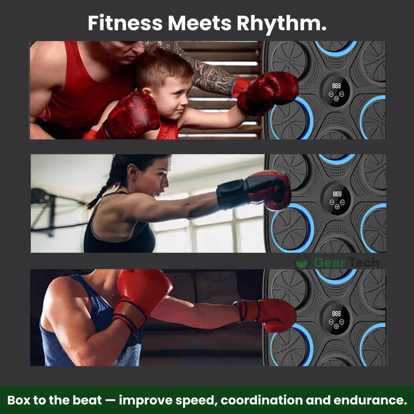 Music Boxing Pad with Targeting Features – Ultimate Punch Machine for Boxing Fitness