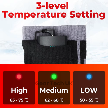 Rechargeable Heated Work Socks for Men & Women – Electric Thermal Foot Warmers for Work Boots, Gardening & Outdoor Jobs UK