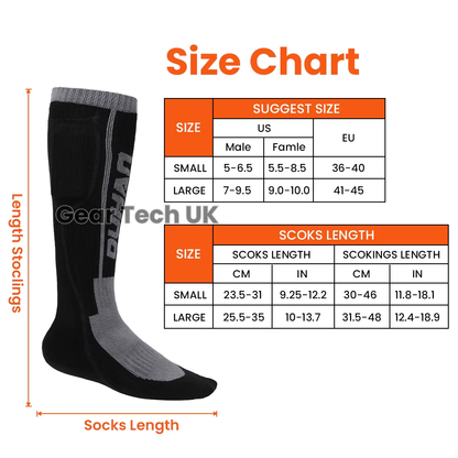 Rechargeable Heated Ski Socks & Foot Warmers – Electric Thermal Socks for Skiing, Snowboarding & Winter Sports UK