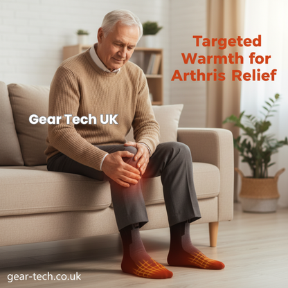Rechargeable Heated Socks for Arthritis & Poor Circulation – Electric Thermal Foot Warmers for Cold Feet Relief UK