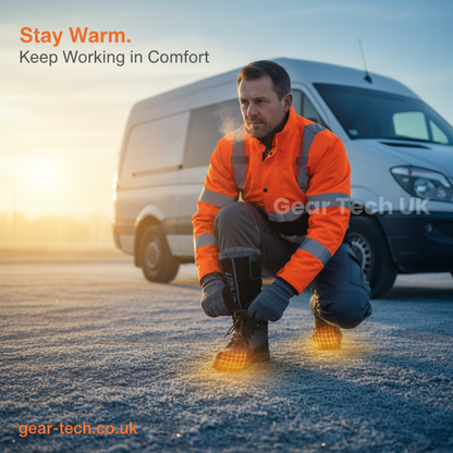 Rechargeable Heated Work Socks for Men & Women – Electric Thermal Foot Warmers for Work Boots, Gardening & Outdoor Jobs UK