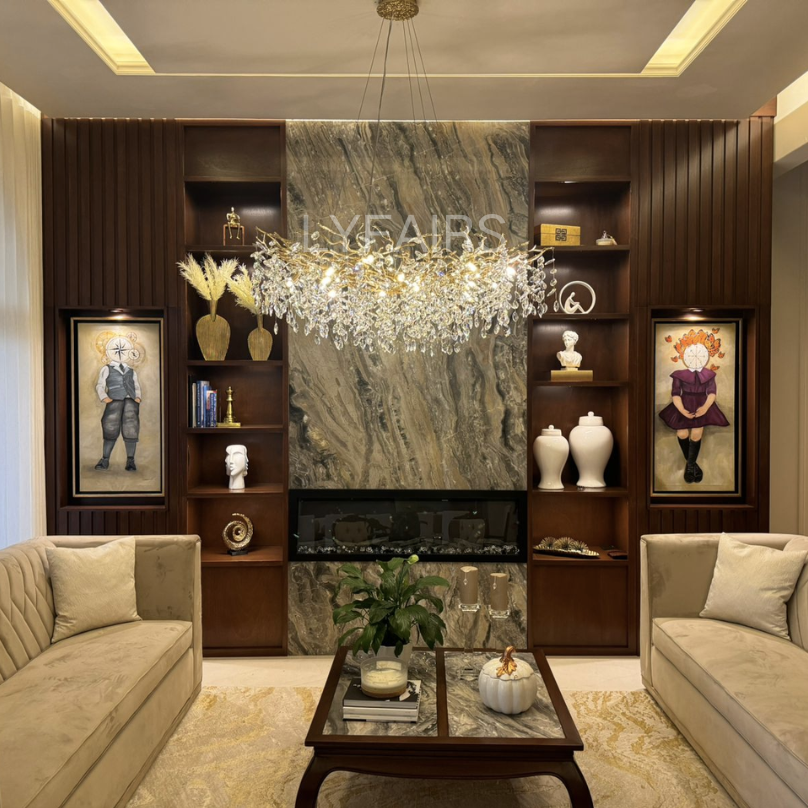 French Style Crystal Chandelier with Branch Design for Living Room & Dining Room Lighting
