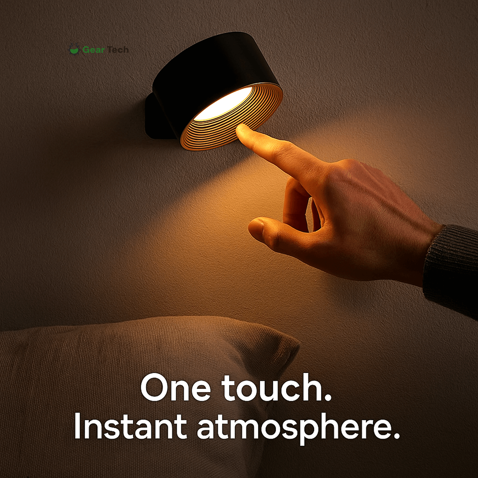 Wireless Rechargeable 360° Wall Light | Energy-Saving LED, Touch Control & Versatile for Home Lighting
