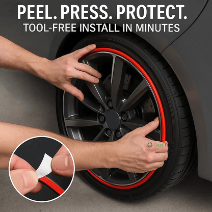 Wheel Rim Protector | High Adhesion, Easy Installation & Curb Scrape Prevention for Flashy Automobile Rims