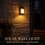 Wireless LED Solar Wall Lights - Outdoor Garden Lighting for Pathways & Patios, Energy-Efficient & Weather-Resistant
