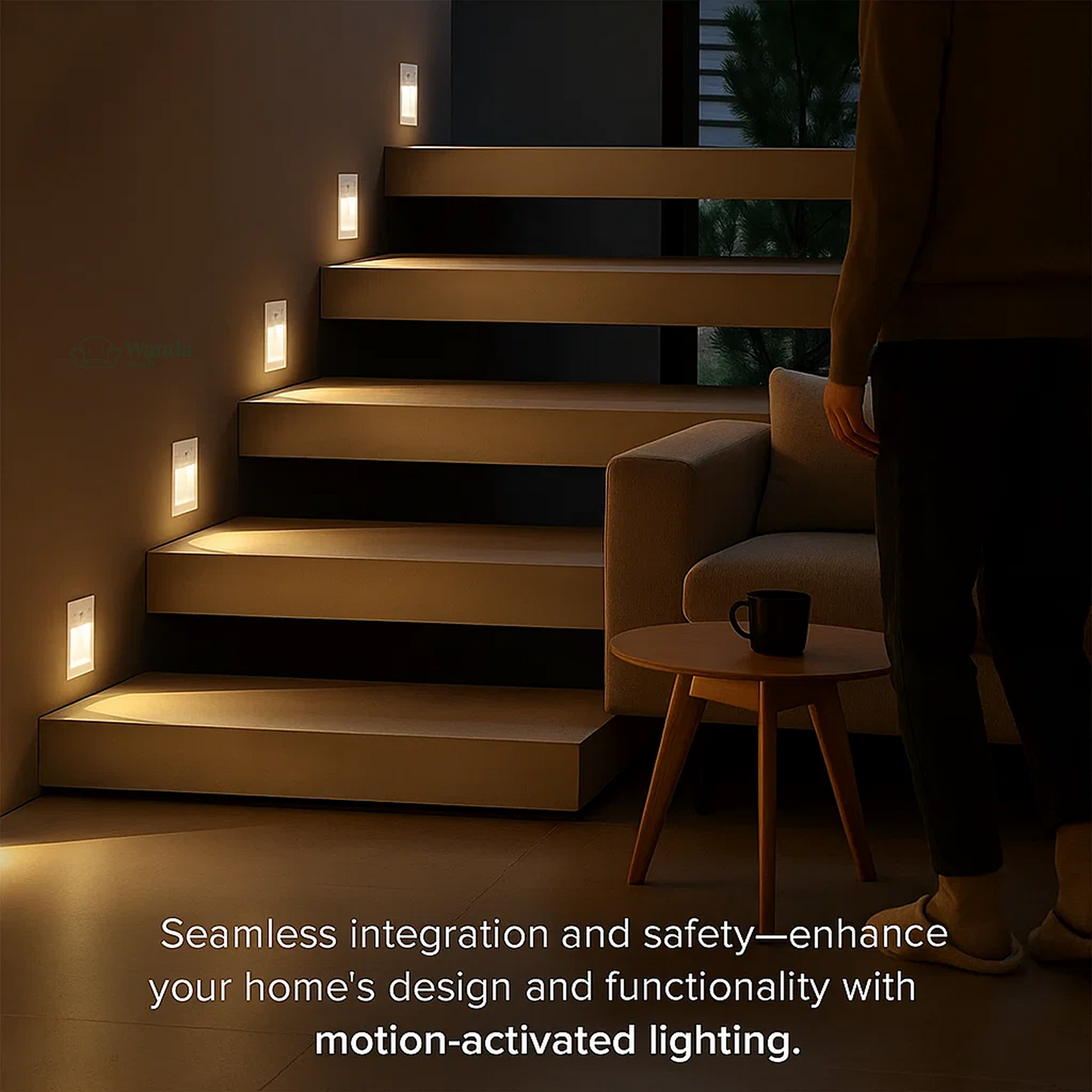 LED Recessed Wall Sconces | Motion Sensor. Energy-Efficient & Ideal for Hallways. Living Rooms. and Bedrooms