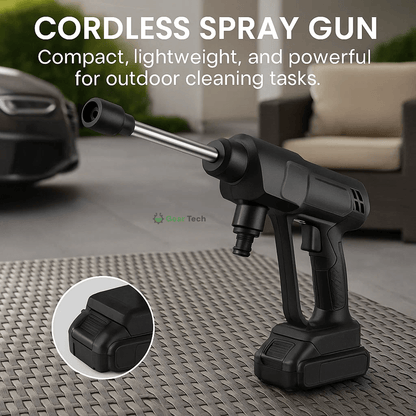 Cordless Portable High Pressure Spray Water Gun Set | Ideal for Cleaning Cars, Patios & Garden Furniture