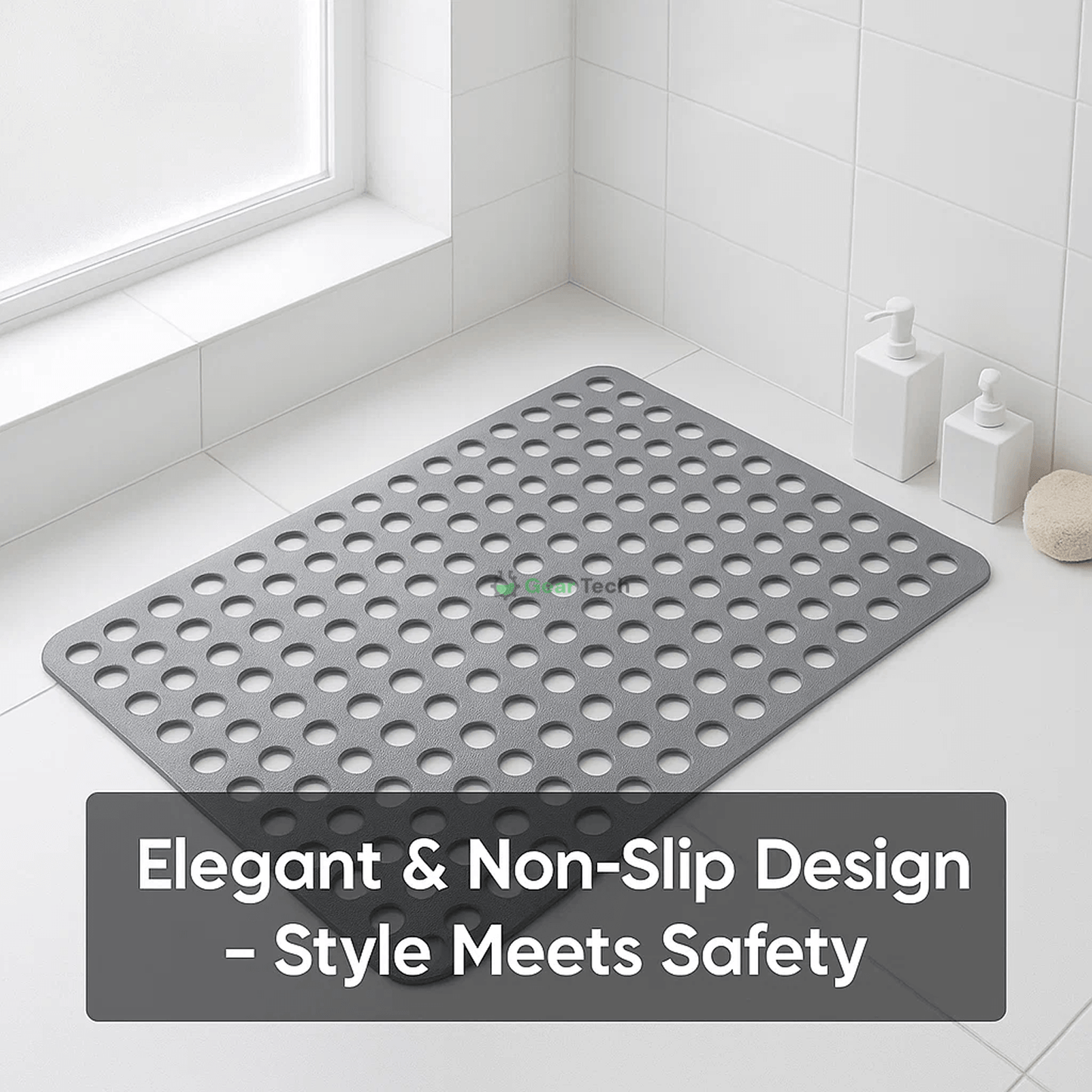 Antislip Shower Mat | Hygienic, Mold Resistant & Comfortable for Safe Bathroom Use