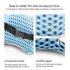 Back Support Cushion for Car – Memory Foam Lumbar Pillow for Car Seat, Breathable Mesh for Long Drives