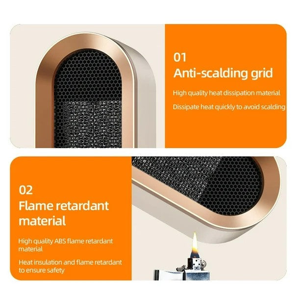 Heatsnap Portable Electric Heater | 800W Compact & Energy Efficient for Home, Office & Travel