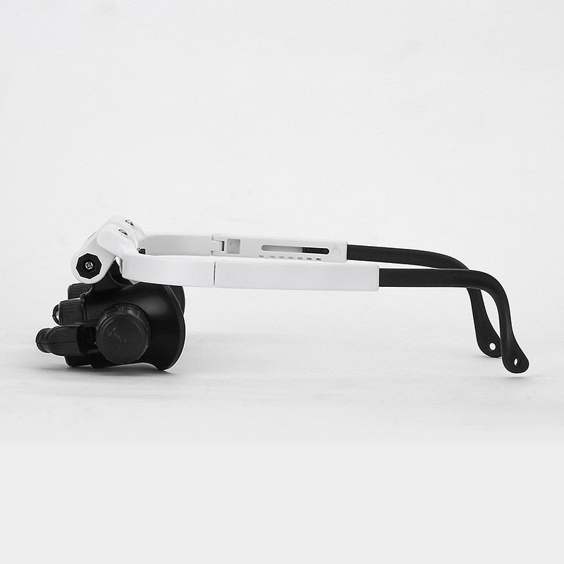 Adjustable LED Magnifying Glasses – Head-Mounted 8× / 15× / 23× Magnification for Precision Work & Hobbies
