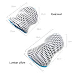 Back Support Cushion for Car – Memory Foam Lumbar Pillow for Car Seat, Breathable Mesh for Long Drives