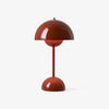 Image of Minimalist Flowerpot Table Lamp - Rechargeable Bedside Lamp & Cordless Design Mushroom Shaped Lamps