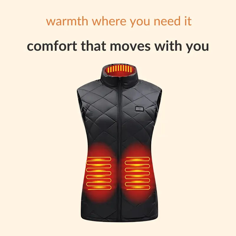 Women's Heated Waistcoat | 9 Heating Zones, Customisable Heat Settings & Lightweight for Cold Weather Activities