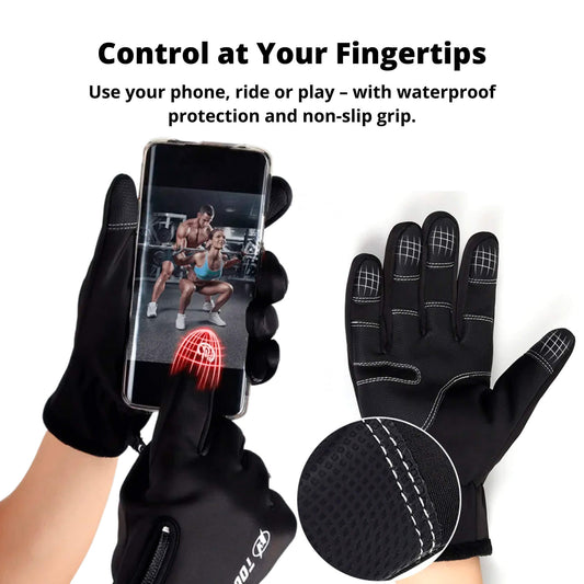 Heated Gloves for Men UK – Thermal Waterproof Winter Gloves with Heating & Touchscreen Grip