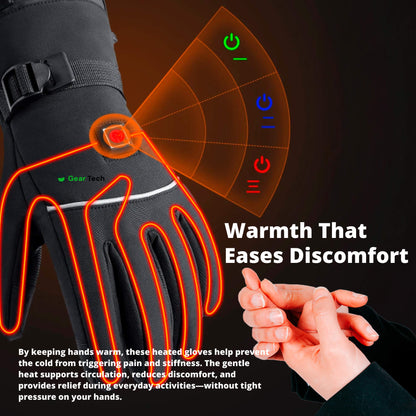Heated Gloves for Raynaud’s & Arthritis UK – Rechargeable Waterproof Thermal Gloves with 3 Heat Levels for Pain Relief