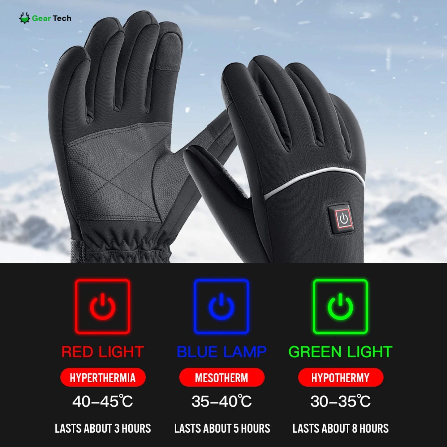Heated Gloves for Raynaud’s & Arthritis UK – Rechargeable Waterproof Thermal Gloves with 3 Heat Levels for Pain Relief