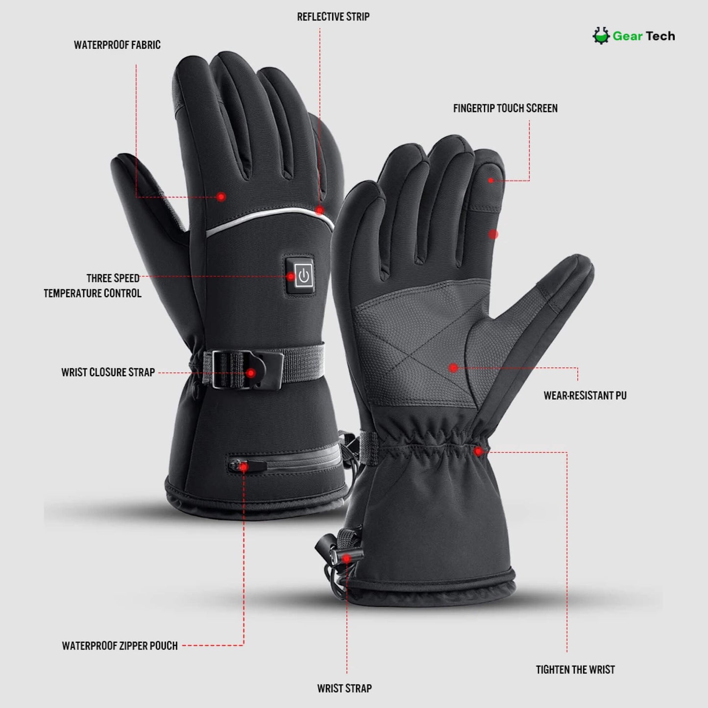 Heated Gloves for Raynaud’s & Arthritis UK – Rechargeable Waterproof Thermal Gloves with 3 Heat Levels for Pain Relief