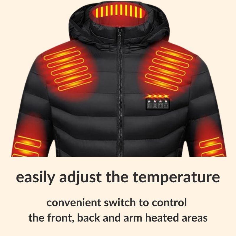 Men’s & Women’s Heated Jacket – Best Rechargeable Heated Puffer Coat, Lightweight Battery Heated Winter Jacket UK