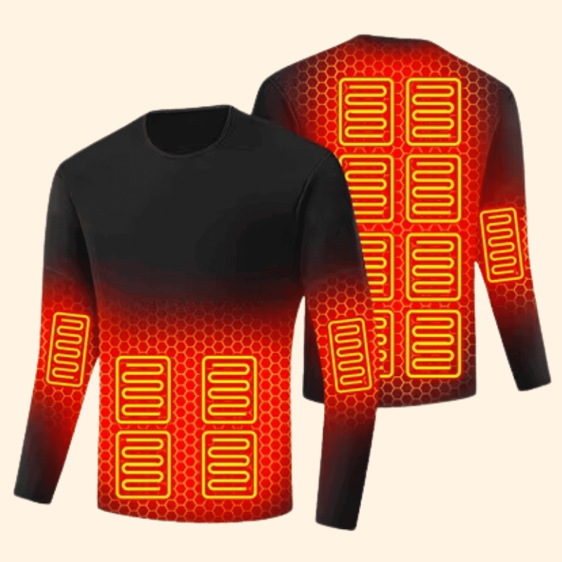 Heated Base Layer Top | Adjustable Heating, 16 Heating Elements & Ideal for Outdoor Activities in Cold Weather