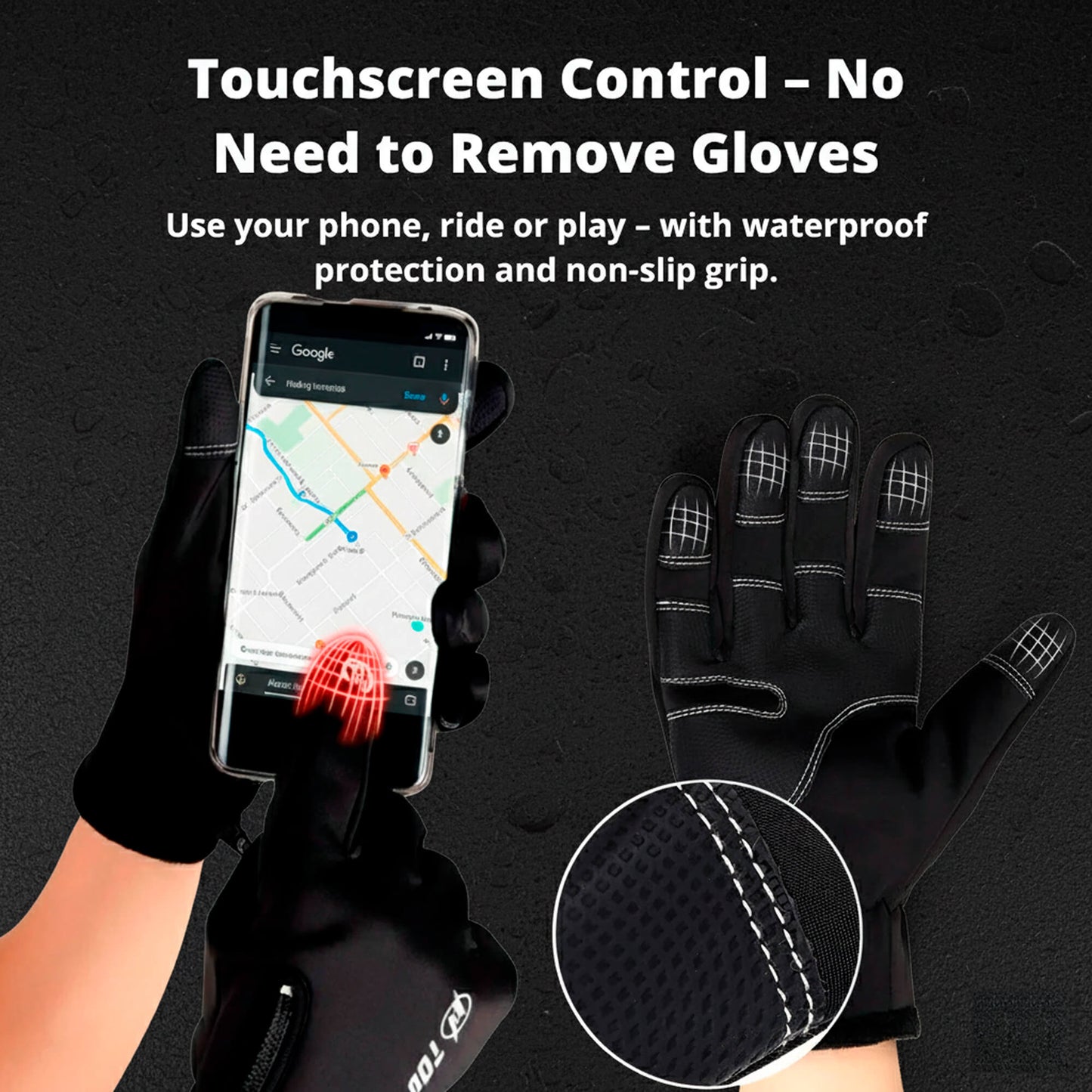 Heated Gloves for Men UK – Thermal Waterproof Winter Gloves with Heating & Touchscreen Grip