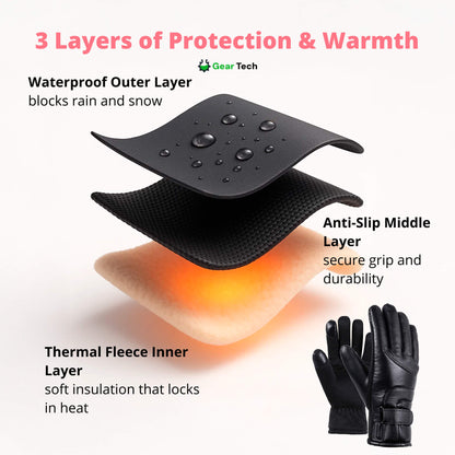 Heated Gloves for Women UK – Ladies Thermal Waterproof Winter Gloves with Touch Screen & USB Rechargeable Warm Design
