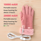Heated Gloves for Women UK – Ladies Thermal Waterproof Winter Gloves with Touch Screen & USB Rechargeable Warm Design