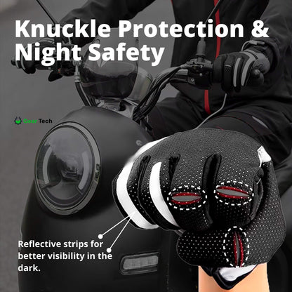 Heated Motorcycle Gloves UK – Winter Motorbike Gloves with Knuckle Protection, Visor Wiper & Touchscreen