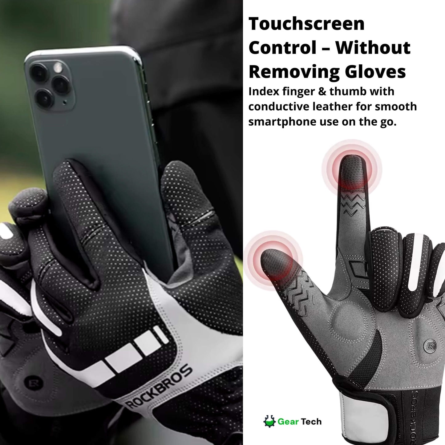 Heated Motorcycle Gloves UK – Winter Motorbike Gloves with Knuckle Protection, Visor Wiper & Touchscreen