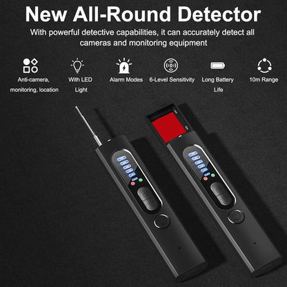 Hidden Camera Detector with RF and GPS Tracking - Military Grade Surveillance Device for Privacy Protection