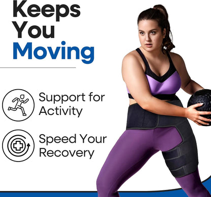 Sciatica Nerve Pain Relief Brace | Hip Brace & Thigh Compression Sleeve | Groin & Hamstring Support Wrap | Adjustable