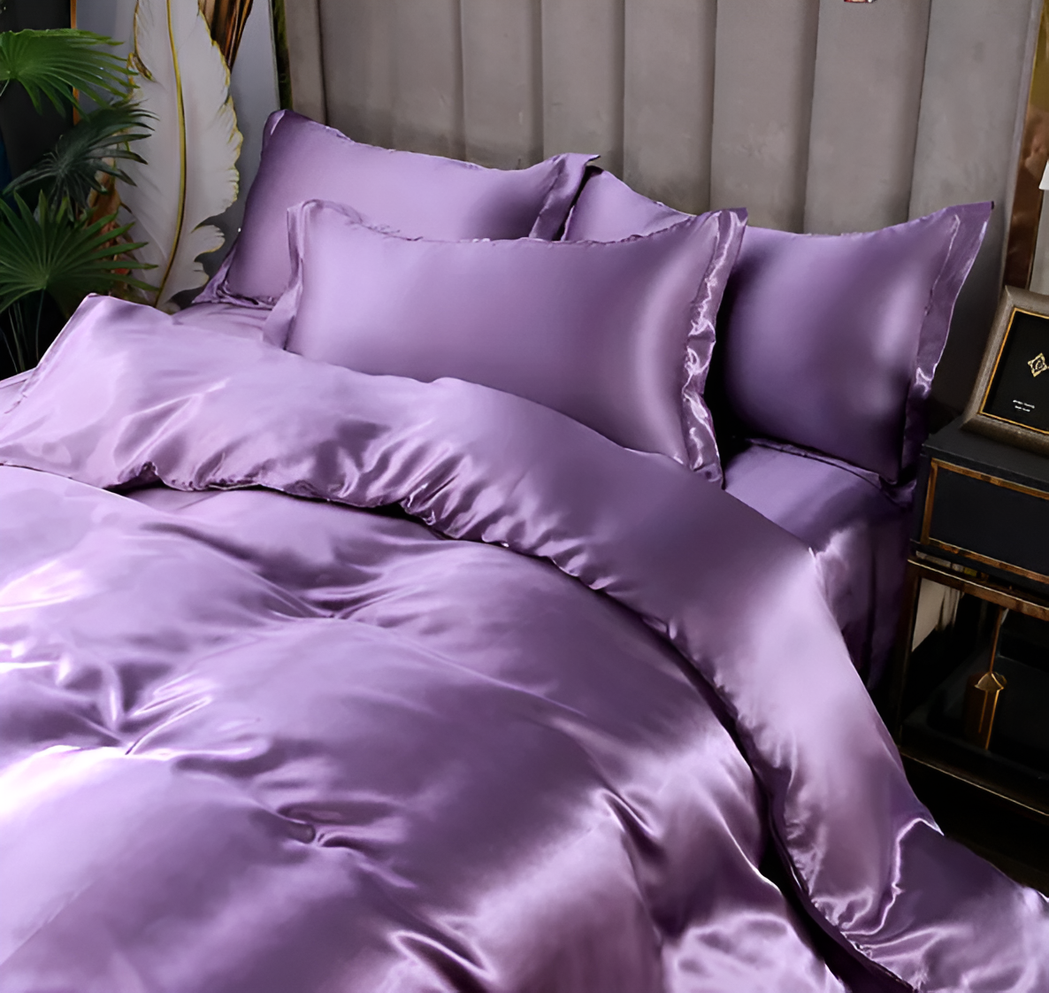 Silk Bedding Set – Silky Bed Sheets for Double & King Size / Silk Bedclothes