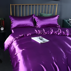 Silk Bedding Set – Silky Bed Sheets for Double & King Size / Silk Bedclothes