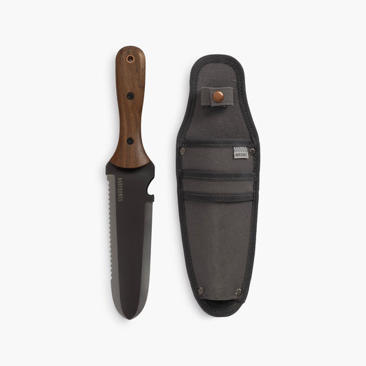 Hori Hori Classic Gardening Tool | Stainless Steel, Serrated Blade & Comfortable Walnut Handle for Digging and Weeding
