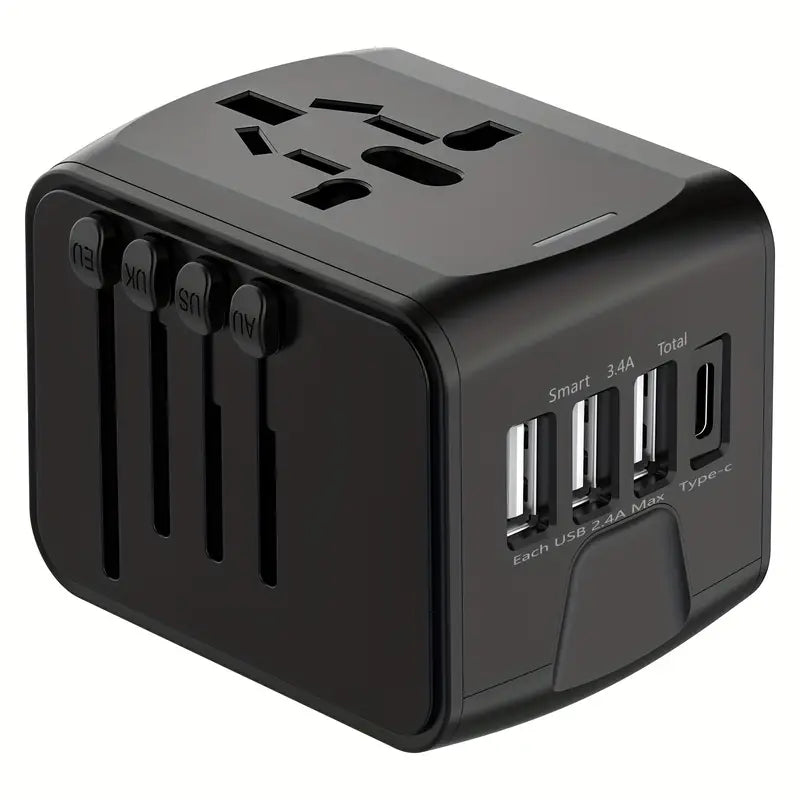 Universal Travel Adapter | Worldwide Compatibility, Compact Design & Ideal for Frequent Flyers and International Explorers