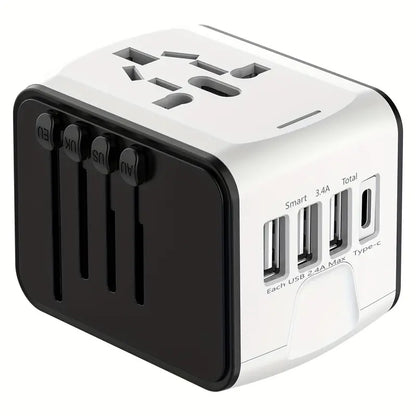 Universal Travel Adapter | Worldwide Compatibility, Compact Design & Ideal for Frequent Flyers and International Explorers