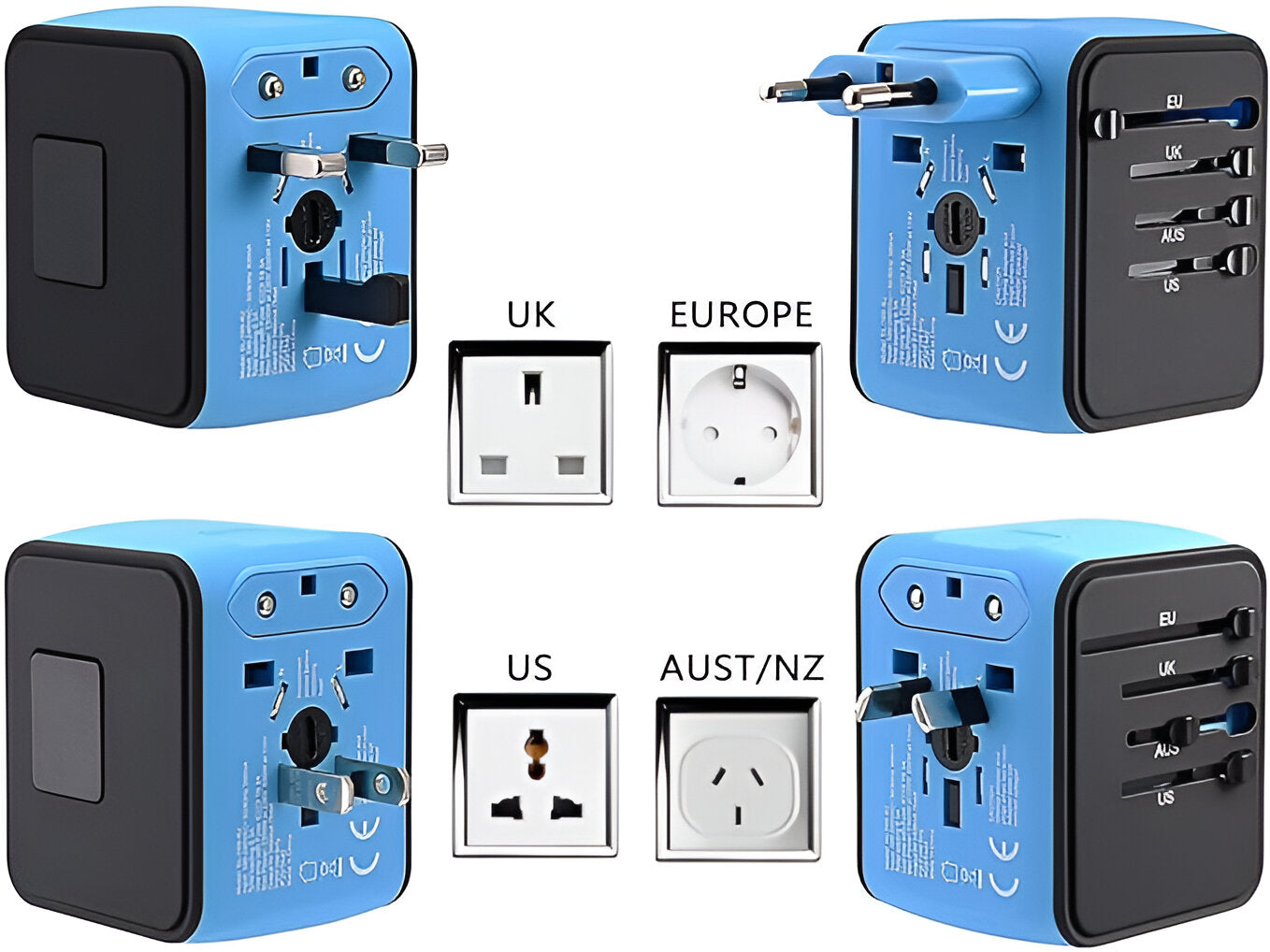 Universal Travel Adapter | Worldwide Compatibility, Compact Design & Ideal for Frequent Flyers and International Explorers