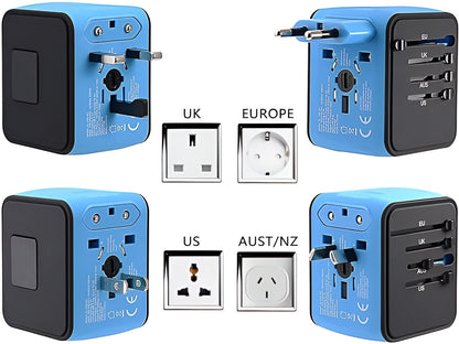 Universal Travel Adapter | Worldwide Compatibility, Compact Design & Ideal for Frequent Flyers and International Explorers