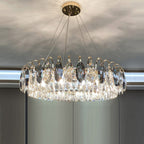K9 Crystal Chandelier Light Fixture - Modern Hanging Pendant for Dining Room & Living Room Decor
