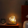 Image of Glass Block Table Lamp | Modern Design with Clear Glass | Ideal for Living Room & Bedroom Lighting