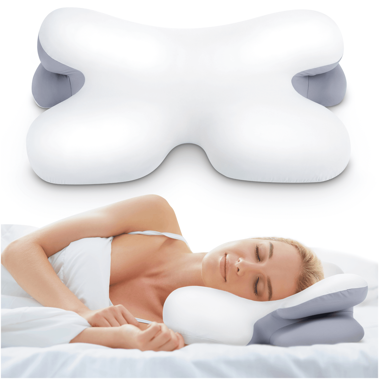 Side Sleeper Pillow | Ergonomic Memory Foam for Neck Pain Relief & Comfortable Sleep |Best Pillow for Back Pain