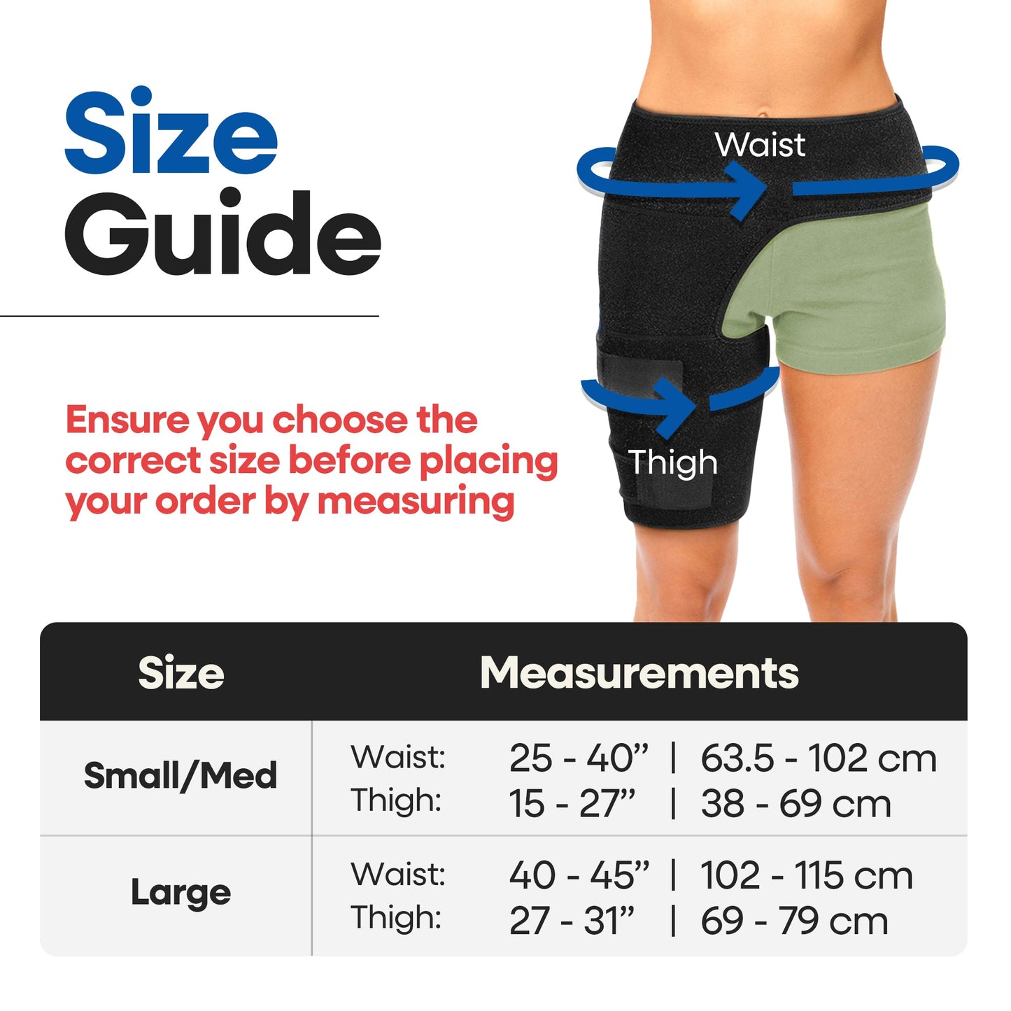 Sciatica Nerve Pain Relief Brace | Hip Brace & Thigh Compression Sleeve | Groin & Hamstring Support Wrap | Adjustable