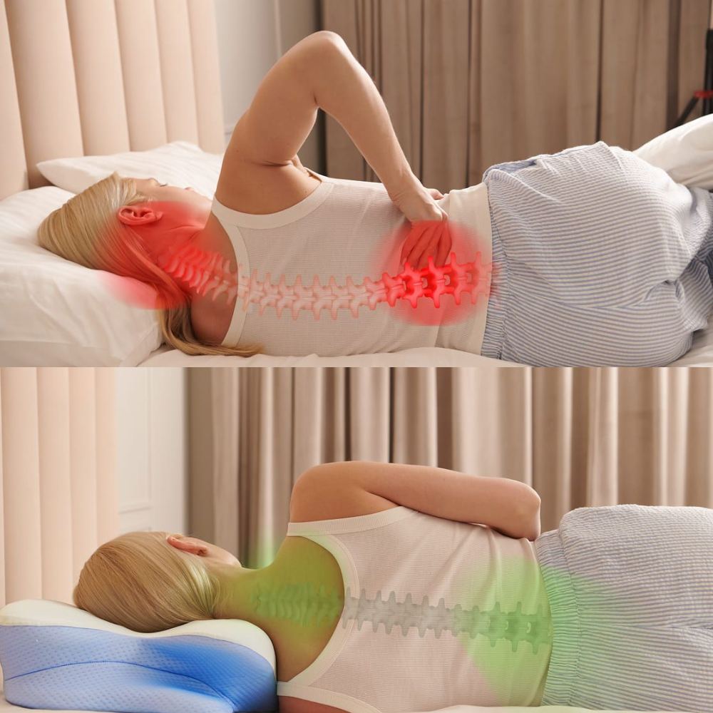 Pillow for Side & Back Sleepers – Orthopedic Memory Foam Pillow for Neck & Shoulder Pain Relief and Perfect Sleep Alignment