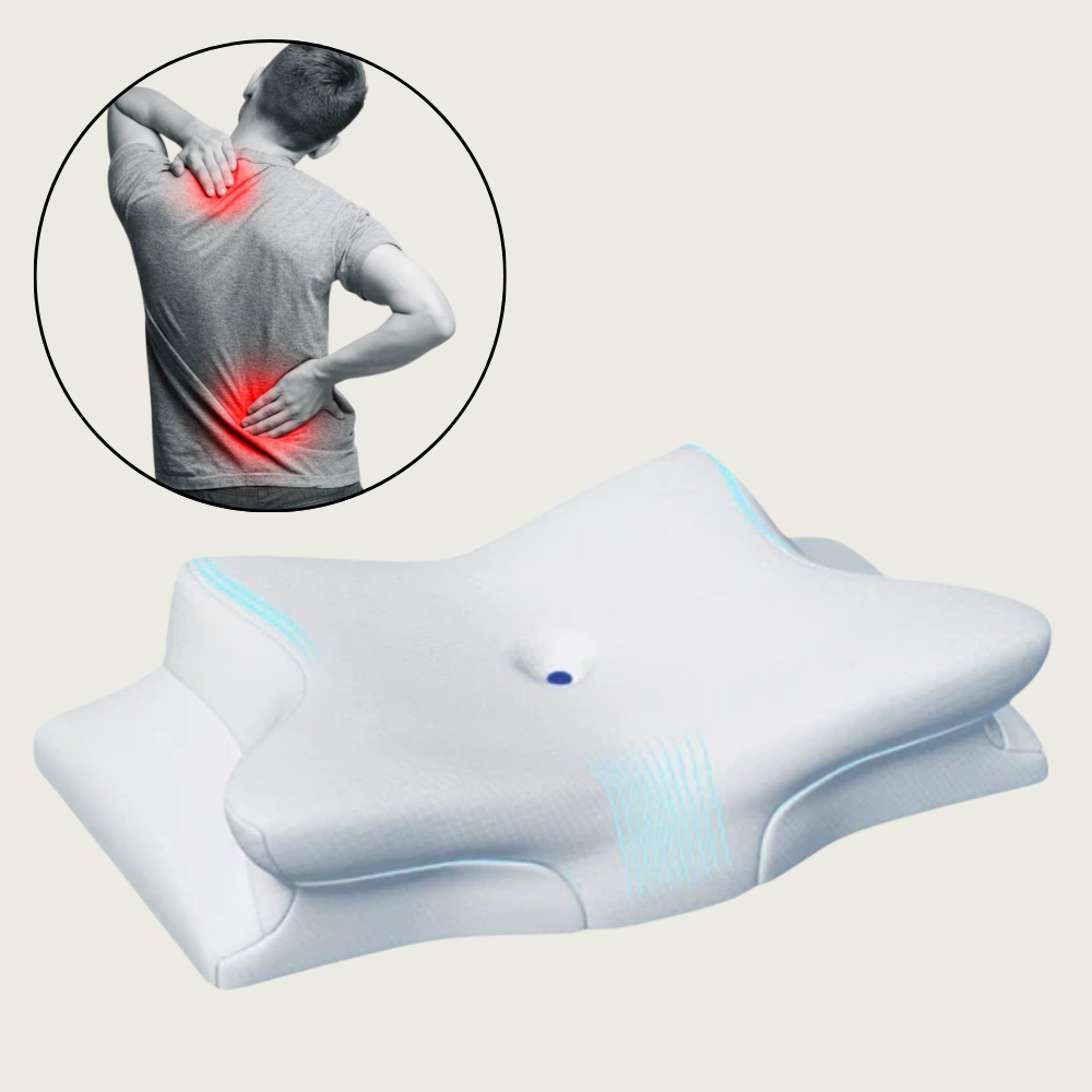 Pillow for Back & Shoulder Pain Relief – Orthopedic Memory Foam Posture Pillow for Neck, Shoulder & Spinal Alignment Support