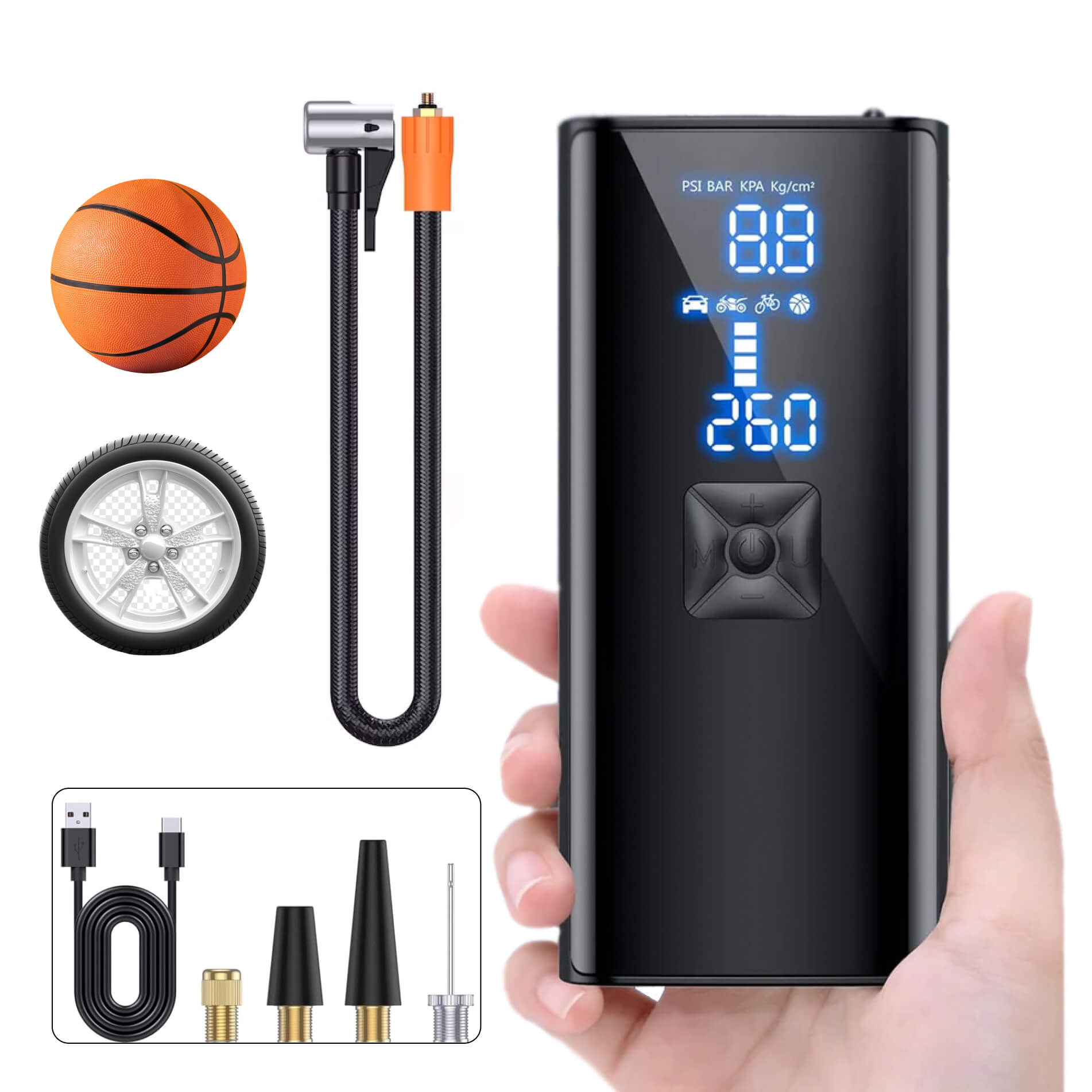 LumenPump Air Compressor – Cordless Tyre Pump for Quick & Efficient Car Tyre Inflation Anywhere