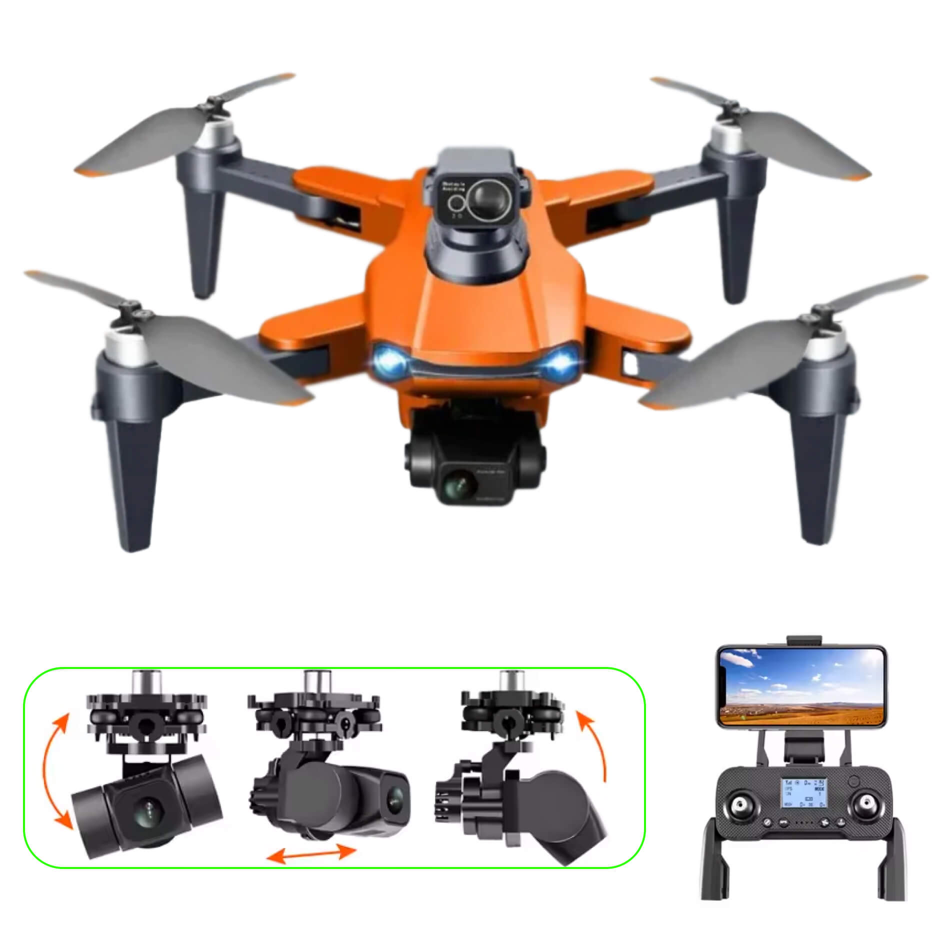 RG106 Pro Drone – 8K HD Dual Camera, GPS, and Brushless Motors