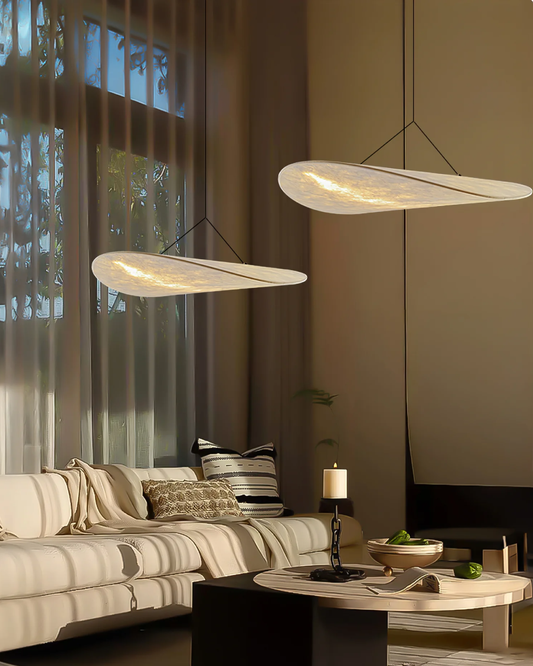 Japandi Style Table Lamp - Modern Minimalist Design with Wooden Base - Perfect for Living Room & Bedroom Decor