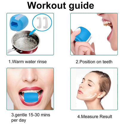 Jawline Sculptor | Jaw Toner Food-Grade Silica Gel Facial Exerciser for Slimming & Defining Mewing at Home or On-the-Go