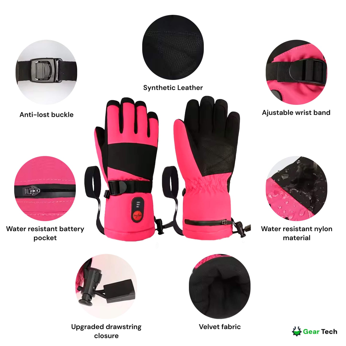 Kids Heated Gloves | Waterproof, Windproof, Rechargeable Winter Gloves with 3 Heat Levels