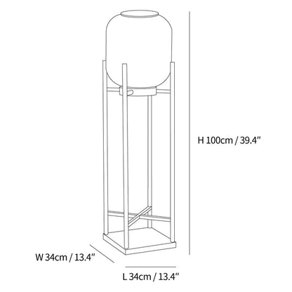 Solar Floor Lamp Lantern - Waterproof LED Outdoor Lighting for Patios, Gardens, and Backyards
